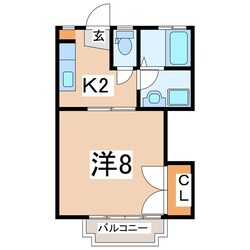 郡山駅 バス15分  久保田変電所下車：停歩3分 2階の物件間取画像